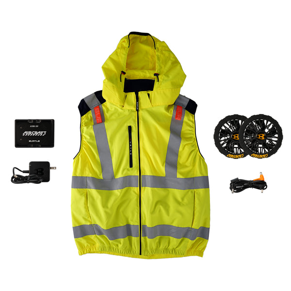 AIRCRAFT Hi-Vis Fan-Cooled Vest Kits - BURTLE Workwear