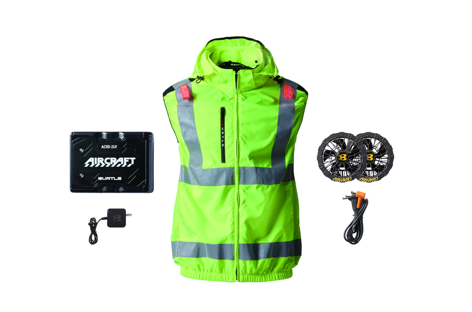 Fan-Cooled Vest Complete 24V System (Hi-Vis)